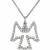 1/3 CTW Diamond Angel Necklace