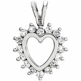 1/3 CTW Diamond Heart Pendant