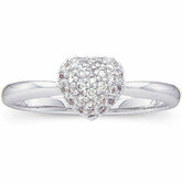 1/5 CTW Diamond Heart Ring