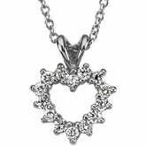1/5 CTW Platinum Diamond Heart Pendant