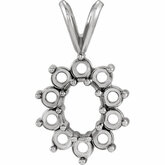 11-Stone Oval Cluster Pendant