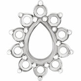 11-Stone Pendant Mounting for Pear Shape Center