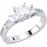 3 Stone Engagement Ring or Matching Band