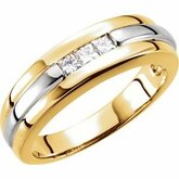 3-Stone Ladies or Gents Wedding Band Mounting