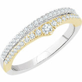 652739 / Set / 14K White & Yellow / Polished / 1 / 3 Ctw Diamond Ring