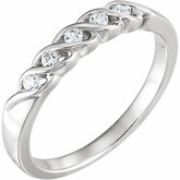 5-Stone Infinity-Inspired Anniversary Ring Mounting