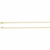 Ch1076 / 18K Yellow / 16 In / Polished / 2Mm Solid Rope Chain With Lobster Clasp