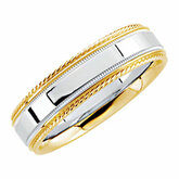 6mm Two-Tone Comfort-Fit Design Band