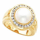 Accented Ring Mounting for Mabe Pearl