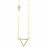 Accented Triangle Y Necklace