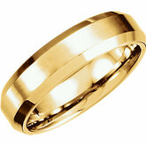 Beveled Edge Fancy Carved Band 6mm with Satin Finish