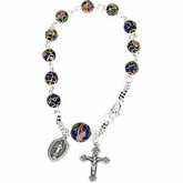 Cobalt Cloisonne Rosary Bracelet