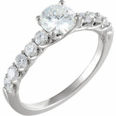 Created Moissanite & Diamond Ring or Band