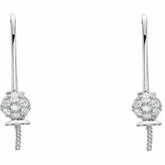 Diamond Accented Ear Wires with Ring