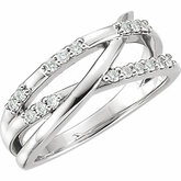 Diamond Criss-Cross Ring or Mounting