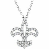 Diamond Fleur-de-lis Necklace