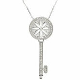 Diamond Key Pendant or Necklace