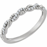 Diamond Rope Design Stackable Ring