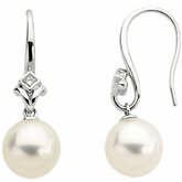 Diamond Semi-mount Dangle Earrings