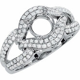 Diamond Semi-mount Engagement Ring with Split Shank