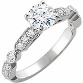 Diamond Semi-mount Engagement Ring or Band