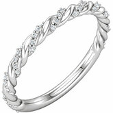 Diamond Twisted Rope Design Band or Mounting