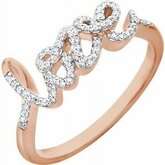 Diamond "Love" Ring