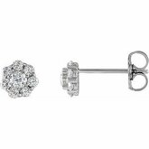 Diamond or Gemstone Cluster Earrings