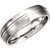 Fancy Carved Band 6mm with Satin Finish