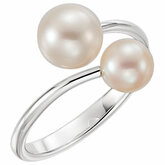 Freshwater Cultured Pearl Bypass Ring or Mounting