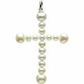 Freshwater Cultured Pearl Cross Pendant
