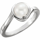 Freshwater Cultured Pearl Ring or Mounting
