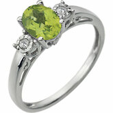 Gemstone & Diamond Accented Ring