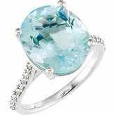 Gemstone & Diamond Accented Ring or Mounting