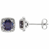 Gemstone & Diamond Earrings or Semi-mount