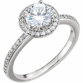 Halo-Styled Engagement Ring or Band Mounting