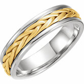Hand-Woven 5mm Two-Tone Comfort Fit Band
