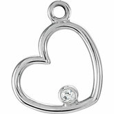 Heart Dangle Component with Jump Ring
