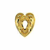 Heart Shaped 4-Prong Trim for Pear Center Stone
