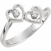 Heart Shaped Teen Ring for Diamonds