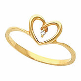 Heart Shaped Teen Ring for Diamonds