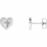 Heart & Cross Earrings