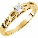Infinity-Inspired Engagement Ring Mounting & Band