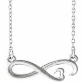 Infinity-Inspired Heart Necklace or Center