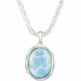 Larimar Necklace or Pendant Mounting