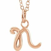 Lowercase Script Initial Necklace