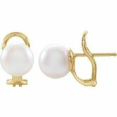Omega Earring Mounting for Pearl