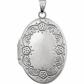 Oval Locket with Design