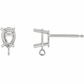 Pear 4-Prong Earrings with Jump Ring