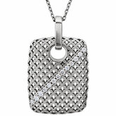 Rectangular Pierced-Styled Pendant or Necklace